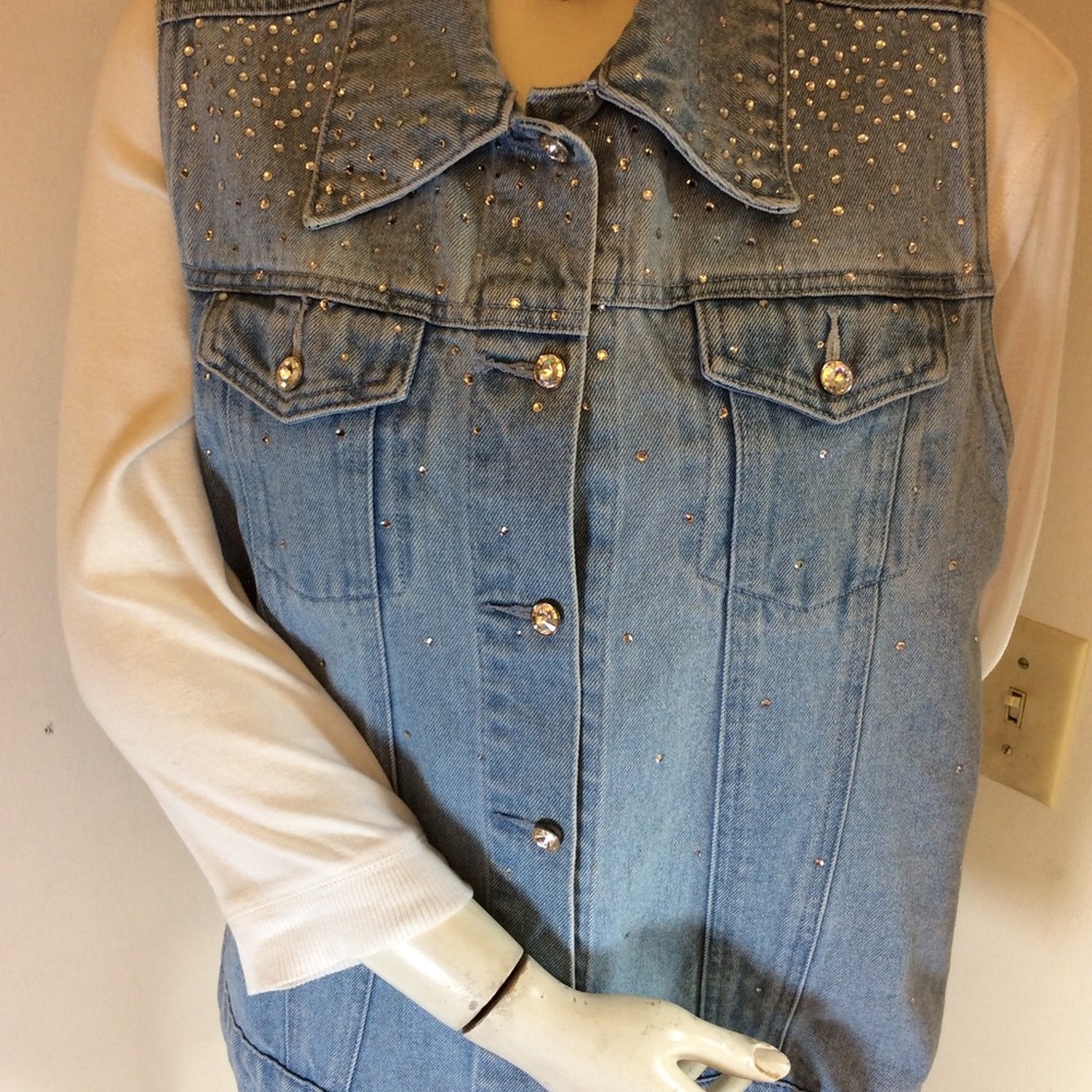 SWAROVSKI CRYSTALS JEAN VEST